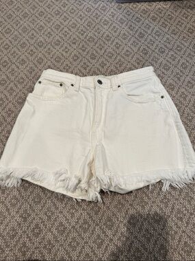 Abercrombie White Curve Jean Shorts